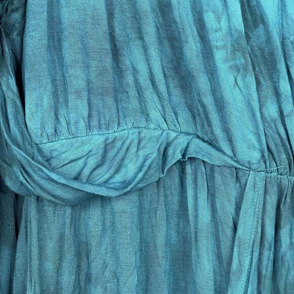 2/$30 Lane Bryant Asymmetric Faux Evening Gown 22/ 24 Green High Low Maxi #7129 - Picture 9 of 16